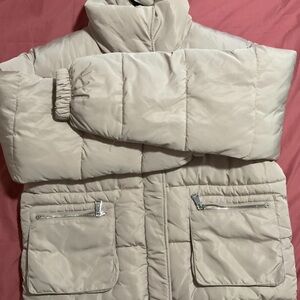 Forever 21 Cream Puffer Jacket